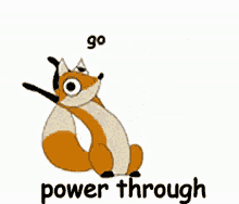 power through motivational squirrel