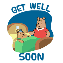 pants bear sick get well be well take care
