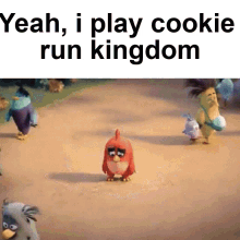 Cookie Run Angry Birds GIF - Cookie Run Angry Birds Red Alone GIFs