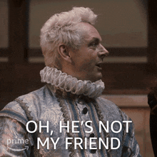 Oh He'S Not My Friend Aziraphale GIF - Oh He'S Not My Friend Aziraphale Michael Sheen GIFs