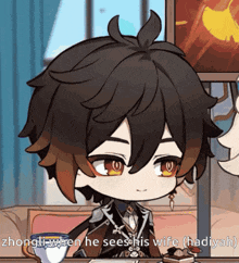 zhongli when he sees his wife ( hadiyah )