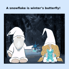Animated Snow Gnomes Winter GIF - Animated Snow Gnomes Winter Snowflakes GIFs