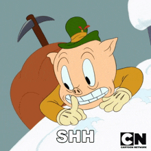 Shh Porky GIF - Shh Porky Looney Tunes GIFs