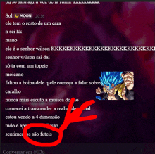 a screenshot of a conversation between a person named sol moon