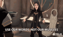 Use Our Words Not Our Muscles GIF - Use Our Words Not Our Muscles Use Your Words GIFs