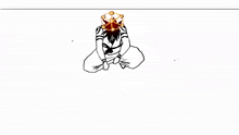 a black and white drawing of a person with a crown of gold balls around their head