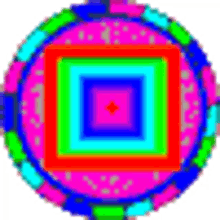 rainbow colorful circle square animation