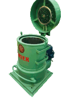 a green dryer with the lid open and the word dryer on it