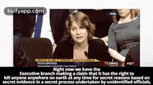 Tdayhdrosa Brooks"Cspan2natun E Ctright Now We Have Theexecutive Branch Making A Claim That It Has The Right Tokill Anyone Anywhere On Earth At Any Time For Secret Reasons Based Onsecret Evidence In A Secret Process Undertaken By Unidentified Officials..Gif GIF