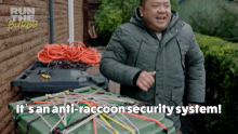 Its An Anti Raccoon Security System Andrew Pham GIF - Its An Anti Raccoon Security System Andrew Pham Run The Burbs GIFs