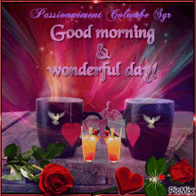 Goodmorning And Wonderful Day Heart GIF