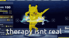 Therapy Isnt Real Pikachu GIF