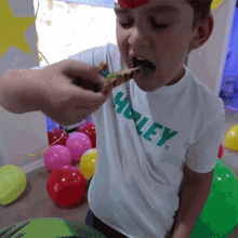 funhouse family daylins funhouse party kid eating cake