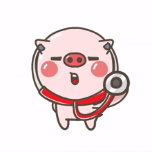 cute pig daily gag pink