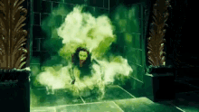 Bellatrix Green Flame GIF - Bellatrix Green Flame Harry Potter GIFs