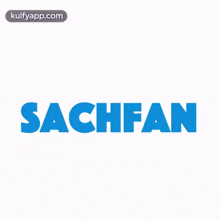 the word sachfan that is pink and blue