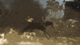 a painting of a man riding a horse