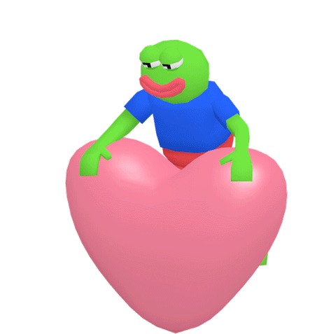 Pepe Heart Sticker - Pepe Heart Spinning Stickers