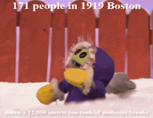 171 people in 1919 boston when a 12,000 metric tons tank of molasses breaks