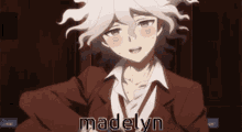 a picture of a anime character with the name madelyn