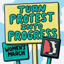 turn protest into progress protest protest sign march rally