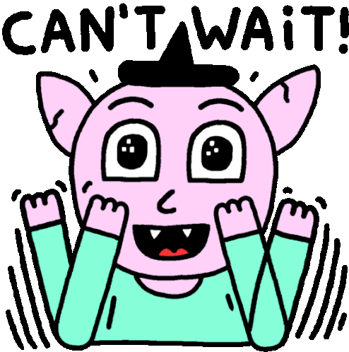 Excited Cat Saying Can'T Wait Sticker - Kindof Perfect Lovers Cant Wait Excited Stickers