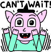 Excited Cat Saying Can'T Wait Sticker - Kindof Perfect Lovers Cant Wait Excited Stickers