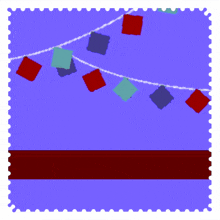 a blue background with squares and arabic writing