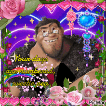 a picture of a cartoon character with the words your days are numbered sweetie pea