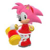 Amy Rose + Sonic - GIF animado grátis - PicMix