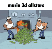 Mario3d Allstars Mario GIF - Mario3d Allstars Mario Burn Money GIFs
