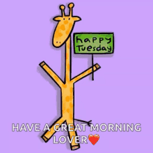 Tuesday Happy Tuesday GIF - Tuesday Happy Tuesday Giraffe GIFs