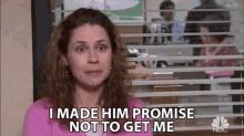 I Made Him Promise Not To Get Me Anything Too Big Pam Beesly GIF - I Made Him Promise Not To Get Me Anything Too Big Pam Beesly Jenna Fischer GIFs