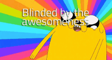 Blinded By Awesomeness GIF - Adventure Time Jake GIFs