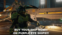 purple ship