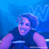 Tongue Out Razor GIF - Tongue Out Razor Wow Women Of Wrestling GIFs