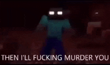 a slender man is walking through a dark forest with the words `` little herobrine '' .