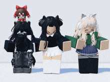 a girl with a bow on her head is standing next to another girl