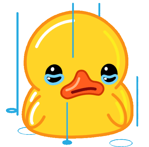 Duck Cry Cry Sticker - Duck Cry Cry Duck Stickers