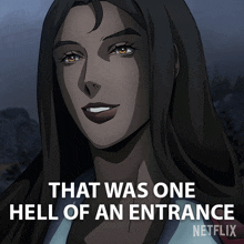 That Was One Hell Of An Entrance Greta GIF - That Was One Hell Of An Entrance Greta Castlevania GIFs