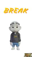 a cartoon character wearing a hoodie that says 2hot