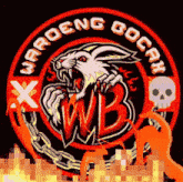 waroeng bocah logo with a rabbit and chains