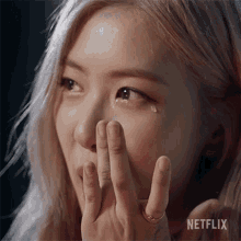 Crying Rose GIF - Crying Rose Blackpink Light Up The Sky GIFs