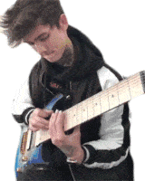 Playing Guitar Tim Henson Sticker - Playing Guitar Tim Henson Musician Stickers