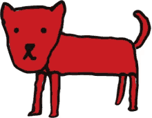 dog wave red