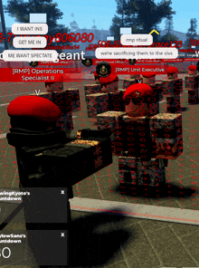 a group of soldiers in a video game with rmp unit executive specialist ii on the screen