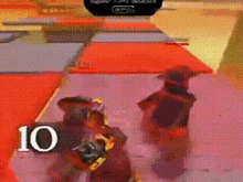 a video game with the number 10 on the bottom right