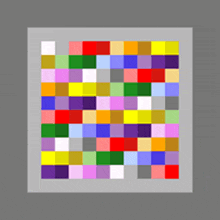 a square with a lot of different colored squares in it