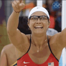pointing fingers misty may treanor olympics we did it celebrate