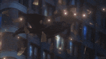 a man in a black coat says what a showoff in front of a full moon